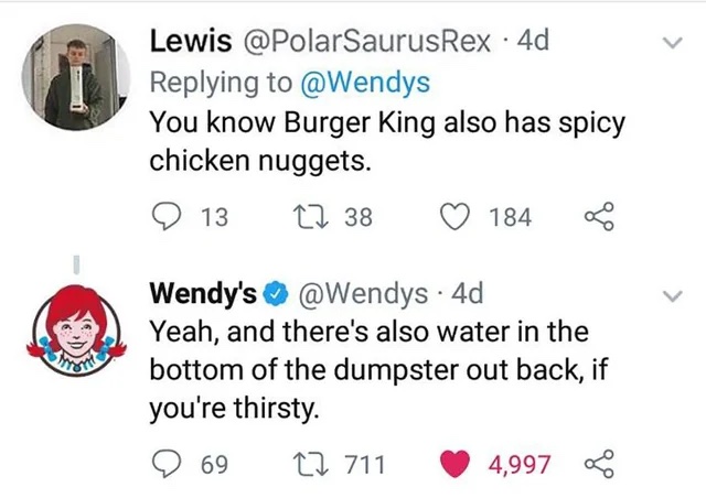 Wendy’s Savage Replies