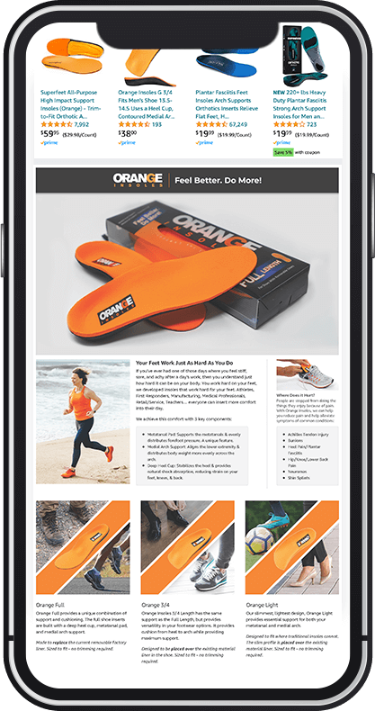 Orange Insole - Amazon Graphic