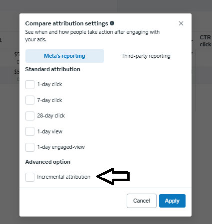 Test Meta Incremental Attribution